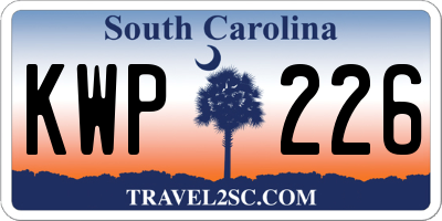 SC license plate KWP226