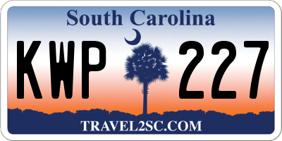 SC license plate KWP227