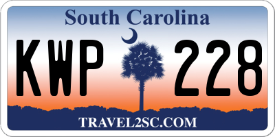 SC license plate KWP228
