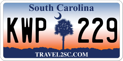 SC license plate KWP229
