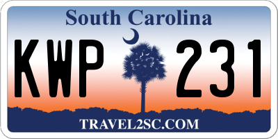 SC license plate KWP231