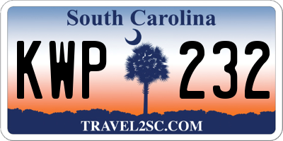 SC license plate KWP232