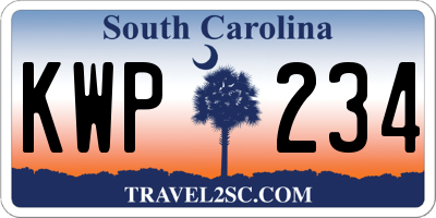 SC license plate KWP234