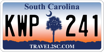 SC license plate KWP241