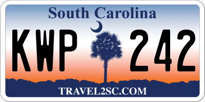 SC license plate KWP242