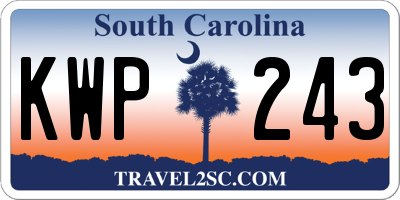 SC license plate KWP243