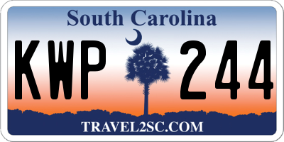 SC license plate KWP244