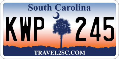 SC license plate KWP245