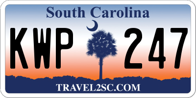 SC license plate KWP247