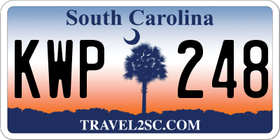 SC license plate KWP248