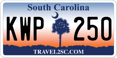 SC license plate KWP250