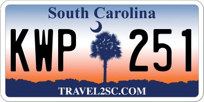 SC license plate KWP251