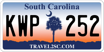 SC license plate KWP252