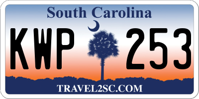 SC license plate KWP253