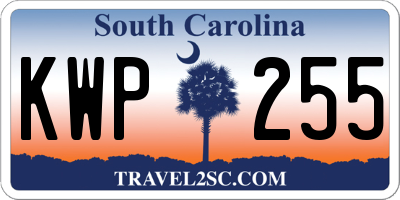 SC license plate KWP255