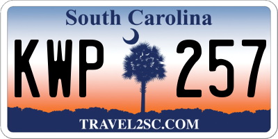 SC license plate KWP257