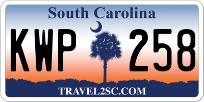SC license plate KWP258
