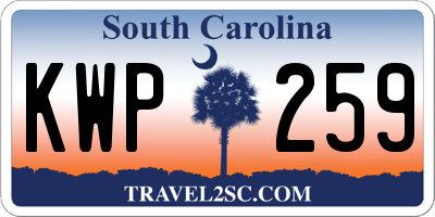 SC license plate KWP259