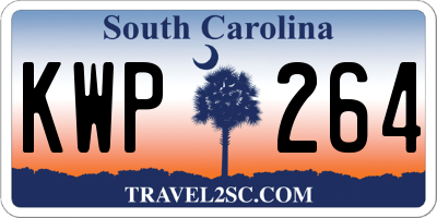 SC license plate KWP264