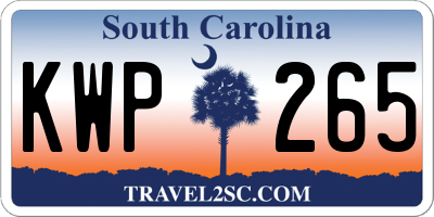 SC license plate KWP265