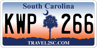 SC license plate KWP266