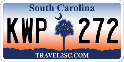 SC license plate KWP272