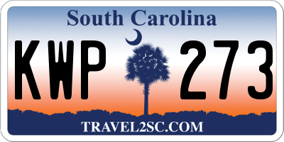 SC license plate KWP273