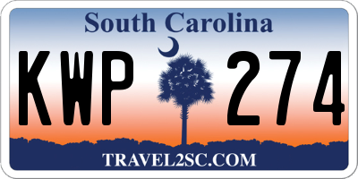 SC license plate KWP274