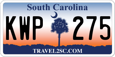 SC license plate KWP275