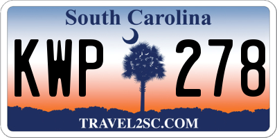 SC license plate KWP278
