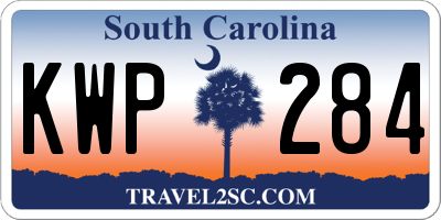 SC license plate KWP284