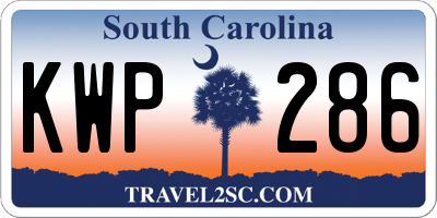 SC license plate KWP286