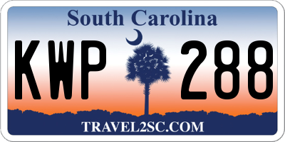 SC license plate KWP288