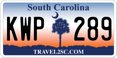 SC license plate KWP289