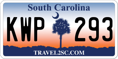 SC license plate KWP293