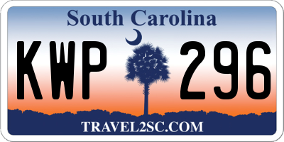 SC license plate KWP296