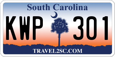 SC license plate KWP301