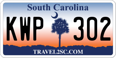 SC license plate KWP302