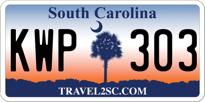 SC license plate KWP303