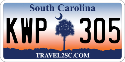 SC license plate KWP305