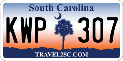 SC license plate KWP307