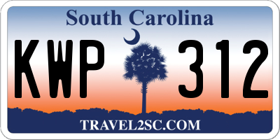 SC license plate KWP312