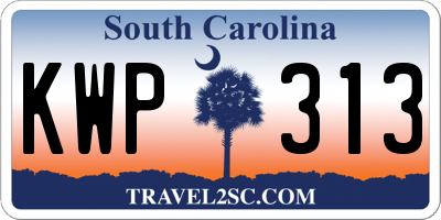 SC license plate KWP313