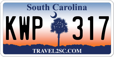 SC license plate KWP317