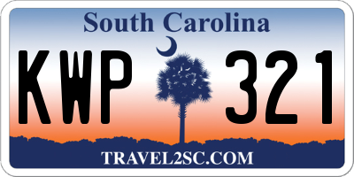 SC license plate KWP321
