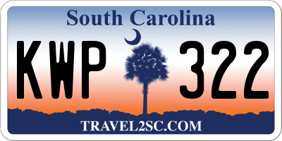 SC license plate KWP322
