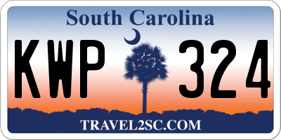 SC license plate KWP324