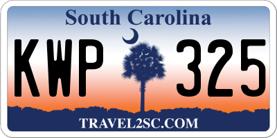 SC license plate KWP325
