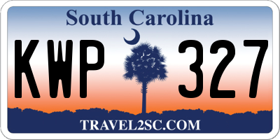 SC license plate KWP327