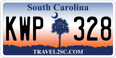 SC license plate KWP328